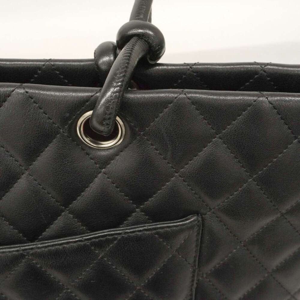 CHANEL Black Lambskin Leather Tote Bag - Picture 11 of 13